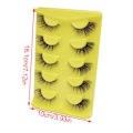 Miniatyrbild 3 av 5: Lösögonfransar Cat-Eye Look Wispy Fransar Extension Volym Fluffiga falska-ögonfransar 2