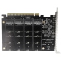 Miniatyrbild 4 av 5: 4-portars Nvme till Pcie adapterkort M.2 Nvme till Pcie X16 adapter 4x32gbps M Key hårddisk-omvandlare R