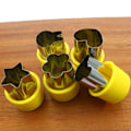 Miniatyrbillede 3 af 5: IC 5 stk Grøntsagsformer DIY til Blomformede Godbidder Frugt