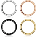 Miniatyrbilde 1 av 5: IC Nese-ring for kvinner og menn, Kucheed 316L Kirurgisk Stål Sleeper Hoop Ørepynt Septum Clickers Hengslet Segment Ring 8 mm, Allergivennlig
