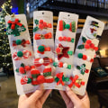 Pikkukuva 2 / 5: Jouluiset hiusneulat Xmas hiuspinnit Festivaali hiuslisävarusteet 4#