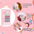 Pikkukuva 6 / 7: 120 kpl / sarja Lasten söpö tekonkynnet Täydellinen DIY Nail Art