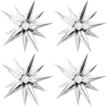 Pikkukuva 1 / 5: IC 50 kpl räjähdys tähti folio ilmapallot - 12 kpl tähti ilmapallot, Hopeinen Starburst Cone Mylar ilmapallot Piikki ilmapallot juhlatarvikkeille