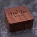 Miniatyrbillede 3 af 5: Træ Forlovelsesring Æske Gave Ring Æske Præsentation Træsmykker b