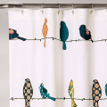 Miniatyrbilde 2 av 4: IC Rowley Birds dusjforheng - Blomstertrykk for bad, 72\" x 72\", flerfarget