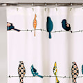 Miniatyrbillede 2 af 4: IC Rowley Birds Brusedør - Blomsterprint til badeværelse, 72\" x 72\", flerfarvet