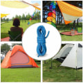 Miniatyrbilde 5 av 5: IC Blå 4m x 4 mesh telttau for utendørs camping 4 mm tykt tau reflekterende tausett
