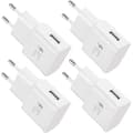 4-pack 5V-2A USB-strömadapter Universal snabbladdare för iPhone 12/11/X 8/7/6, Samsung Galaxy S22 S21 S20 S10 S5 S6 S7 S8 S9/Edge/Plus