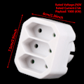 Miniatyrbilde 1 av 5: IC EU-konverteringsplugg 1 till 2 / 1 till 3-vägs europeisk power B