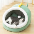 Miniatyrbild 5 av 5: IC Kattsängar för Innekatter, Liten Kattsäng för Curl Sleep Plush Dinosaur L