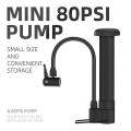 Pikkukuva 2 / 5: MTB-pyörän pumppu 80 PSI käsikäyttöinen ilmapumppu pallojen täyttämiseen Musta