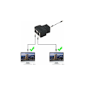 Pikkukuva 4 / 5: RJ45 CAT6 LAN 1 - 2 Ethernet-portin jakaja-adapteri, kaksois naaras-naaras-portin kytkin, 2 kpl musta