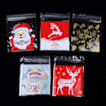 Miniatyrbillede 3 af 5: IC 100 stk. Godisposer Julemanden Snefnug Cookie Plast 3(Julemanden)