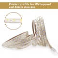 Miniatyrbilde 3 av 4: 3M LED-stripe, veldig lys 220V LED-stripe med bryter, 5050 IP65 IC