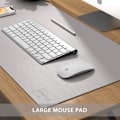 Miniatyrbillede 4 af 5: IC Skrivebordsdyna Skrivebordsskyddsmatte - Dobbeltsidig PU-læder Skrivebordsmatte Stor Musmåtte, Skrivematte Vandafvisende Cover Organizers