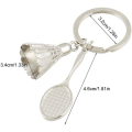 Miniatyrbilde 1 av 2: Badmintonracket nøkkelring - 2 stk IC