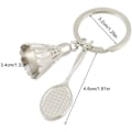 Miniatyrbillede 1 af 2: Badmintonracket nøglering - 2 stk IC