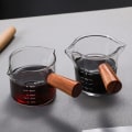 Miniatyrbillede 2 af 5: IC Træhåndtag Kaffe Kop med Dobbelt Mund Varmebestandig Espresso M A