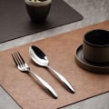 Miniatyrbild 4 av 5: IC Lätt lyxigt bordsunderlägg i massivt läder Kaffe Brun PU Bordsmatta W 4