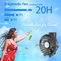 Miniatyrbild 5 av 5: 5200mAh Mini Portabel Fläkt USB Handfläkt Uppladdningsbart Batteri 3 Hastigheter 180° Vikbar Liten Skrivbordsfläkt Powerbank Handfläkt 3 i 1 Kontor, Resa