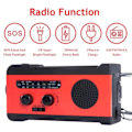 Miniatyrbild 3 av 5: IC Solar Radio Dynamo LED-ficklampa AM/FM Broadcast SOS A