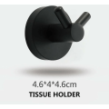 Miniatyrbillede 3 af 5: IC Hårdware Klæde- og Badeværelseskroge i Rustfrit Stål (Sorte Kroge - 4 stk)