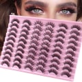 Miniatyrbilde 2 av 5: Russiske Strip Volume Eyelashes DD Curl Wispy Fluffy Falske Øyenvipper Ser Ut Som Vippeextensions Natural-Lashes Pakke 6