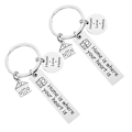 Miniatyrbilde 2 av 2: 2 stk Hjem Nøkkelringer Brevtrykk Nøkkelholder Henge Rustfritt Stål Nøkkelringer Ornament Innflyttingsfest Gaver IC