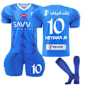 Miniatyrbillede 2 af 5: 2023/24 Al Hilal SFC hjemmebanetrøje Neymar JR. #10 Blå fodboldtrøje kit - Perfekt 16(90-100CM) 16(90-100CM)