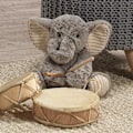Miniatyrbillede 3 af 4: IC Jungle Safari Grå plysch elefant bamse legetøj