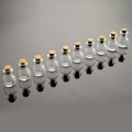 Miniatyrbild 5 av 5: 10 st Mini glasflaskor Små önskeflaskor Transparent