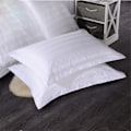 Pikkukuva 2 / 5: IC 1st 100% Bomull Vit Stripe Case Hem Sovrum Hotell Säng B