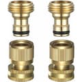 Snabbkoppling Trädgårdsslang - Snabbkopplingar Trädgårdsslang, Massiv Mässing Vattenslang Snabbkoppling, 3/4\" GHT, 2 Set