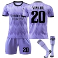 Miniatyrbilde 1 av 2: 22 Real Madrid drakt Borte NR. 20 Vinicius drakt sett #XS