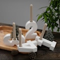 Miniatyrbild 5 av 5: IG 4st DIY Siffror (1-4) Ljushållare Silikonform