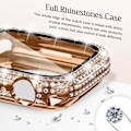 Miniatyrbilde 1 av 3: IC Goton 2 i 1 vanntett Bling-etui for Apple Watch 40 mm skjermbeskytter SE (2. generasjon) Series 6 5 4, Full Glitter Diamond 40 mm