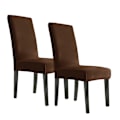 Miniatyrbilde 7 av 10: Fløyelsstoltrekk tykk solid farge stoltrekk elastisk fulldekkende stoltrekk restaurant hotell hjem spisebord stoltrekk Khaki four pack Standard high back 45-58cm