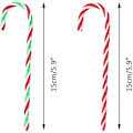 Miniatyrbillede 2 af 5: IC Juleakryl Slikkepind Slikkepind 24 stk, Twisted Plastic Candy Crutch Fo