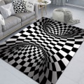 Miniatyrbild 1 av 5: IC Rektangulär Vision C Vision Matta 50 * 80 CM Vardagsrum Sovrum Te Bord Matta 3D Geometrisk Illusion Golvmatta