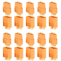 Pikkukuva 1 / 5: IC 40 STK 10 par XT60 hane kulkontakter Pluggar för RC Orange 40pcs