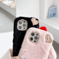 Miniatyrbillede 2 af 4: IC I Love You Hjerte Fluffig Skal til Sort IPhone12PRO MAX