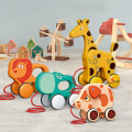 Miniatyrbillede 2 af 5: IC Baby Toddler Legetøj Baby Trækdyr Hånd Træktov Trækbil Pedagogiske Legetøj Dyr Træk Bil Lær at Gå Toddler Legetøj til Børn C