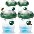 IC Flug-, geting- och myggfälla; Bug Catcher, bålgetingar; Solcellsdriven med LED-ljus - Set om 4