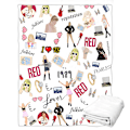 Miniatyrbilde 5 av 9: Taylor Swift-teppe, stjerne-teppe, flanell-teppe, personlig, mykt, dobbeltsidig fløyelsteppe, air condition-teppe, lurteteppe MXT-F 150*200