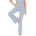 Miniatyrbild 1 av 4: IC Svarta Flare Yoga Byxor för Kvinnor, Crossover Buttery Mjuk Bootcut Leggings