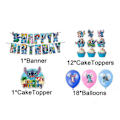 Pikkukuva 5 / 5: Stygn tema födelsedagsfest dekoration ballonger banners tårta toppers set null none