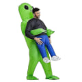 Miniatyrbilde 2 av 2: Oppblåsbar romvesen-kostyme for voksne - Morsom Halloween-kostyme Cosplay