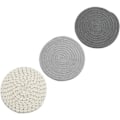 Miniatyrbild 3 av 5: IC Set Set Ren bomullstråd vävd heta grytlappsset (set med 3) Snygga underlägg, Hot Pads