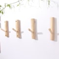 Miniatyrbillede 3 af 5: IC Vægkrog af trækvist, vægmonteret tøjstativ i træ, rustik dekorativ limet krog (bredde 2,5 cm - 3 cm)