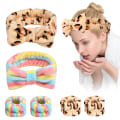 Miniatyrbilde 1 av 5: IC 6 stk Ansiktstvättarmband og sett, sminkehodeband for kvinner for å vaske ansikt, hudpleie, spa, sminkefjerning, dusj (trykk, regnbue)